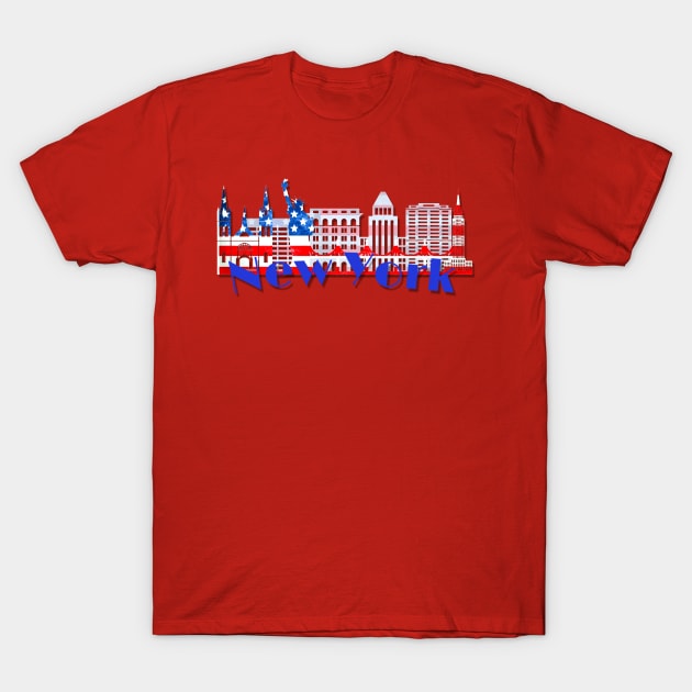 New York, USA T-Shirt by AlondraHanley